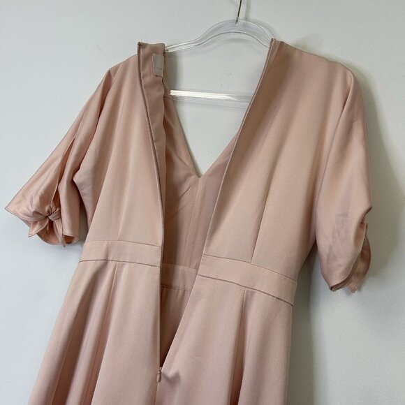 Gal Meets Glam Debbie Satin Dress Women’s Size 6 Pink - Picture 8 of 11